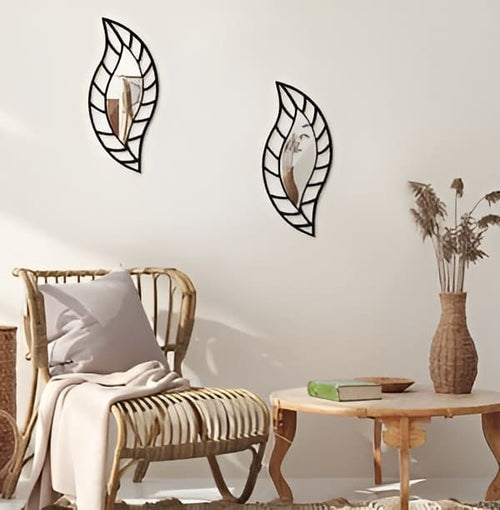 2-Piece Leaf Mirror Set